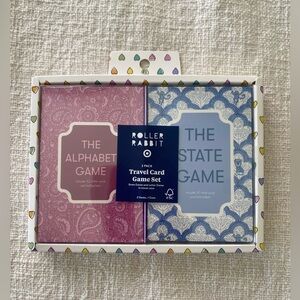 Roller Rabbit Travel Card Game Set - Pink & Blue Decks